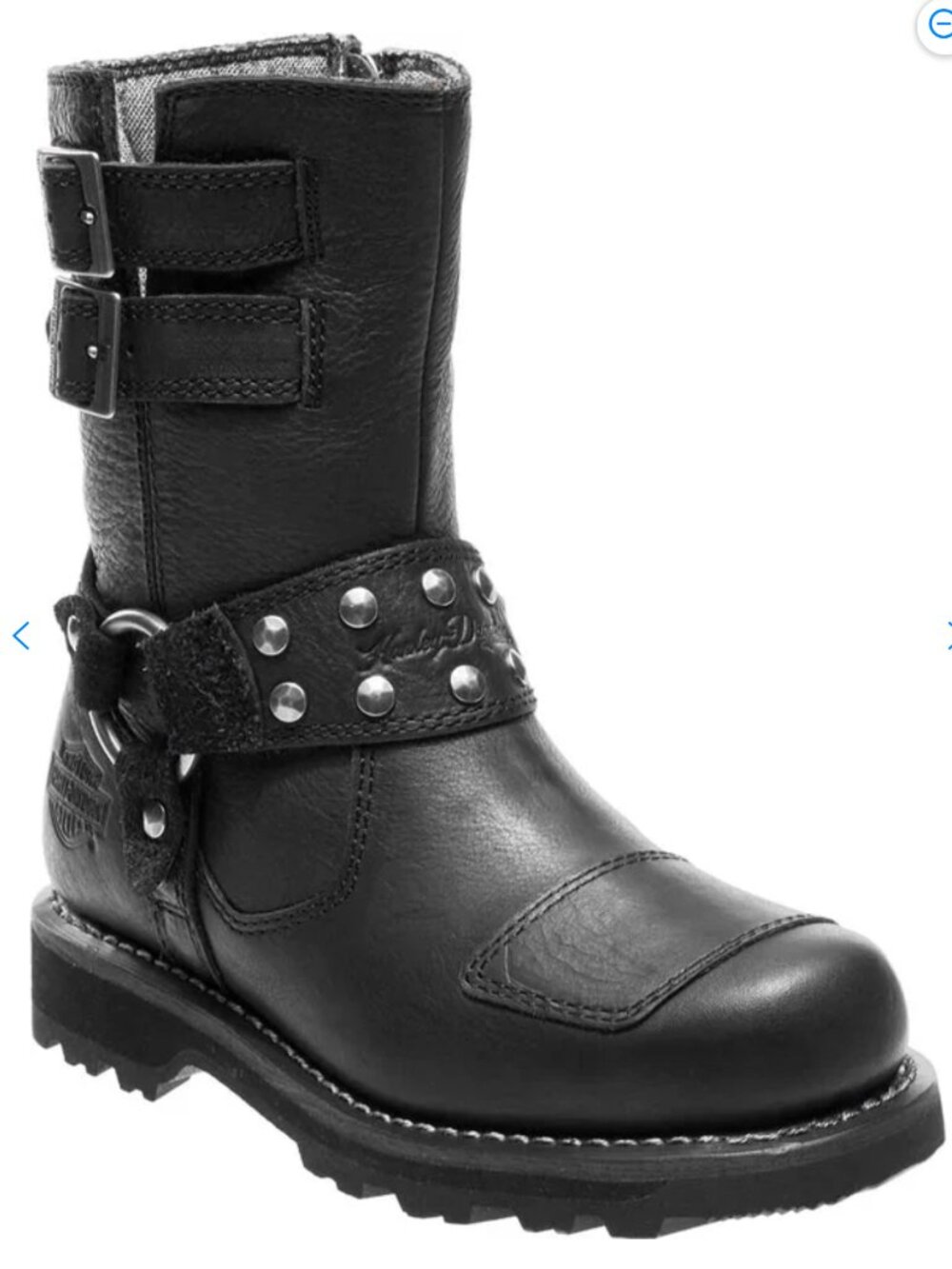 Harley-Davidson Marmora Women's Motorcycle Black Leather Boot Size: 7M